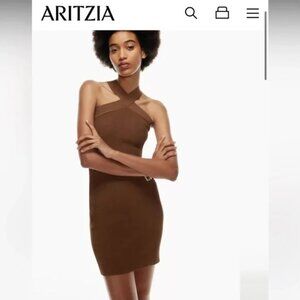 Aritzia Babaton Sculpt Knit Criss Cross Dress Size M